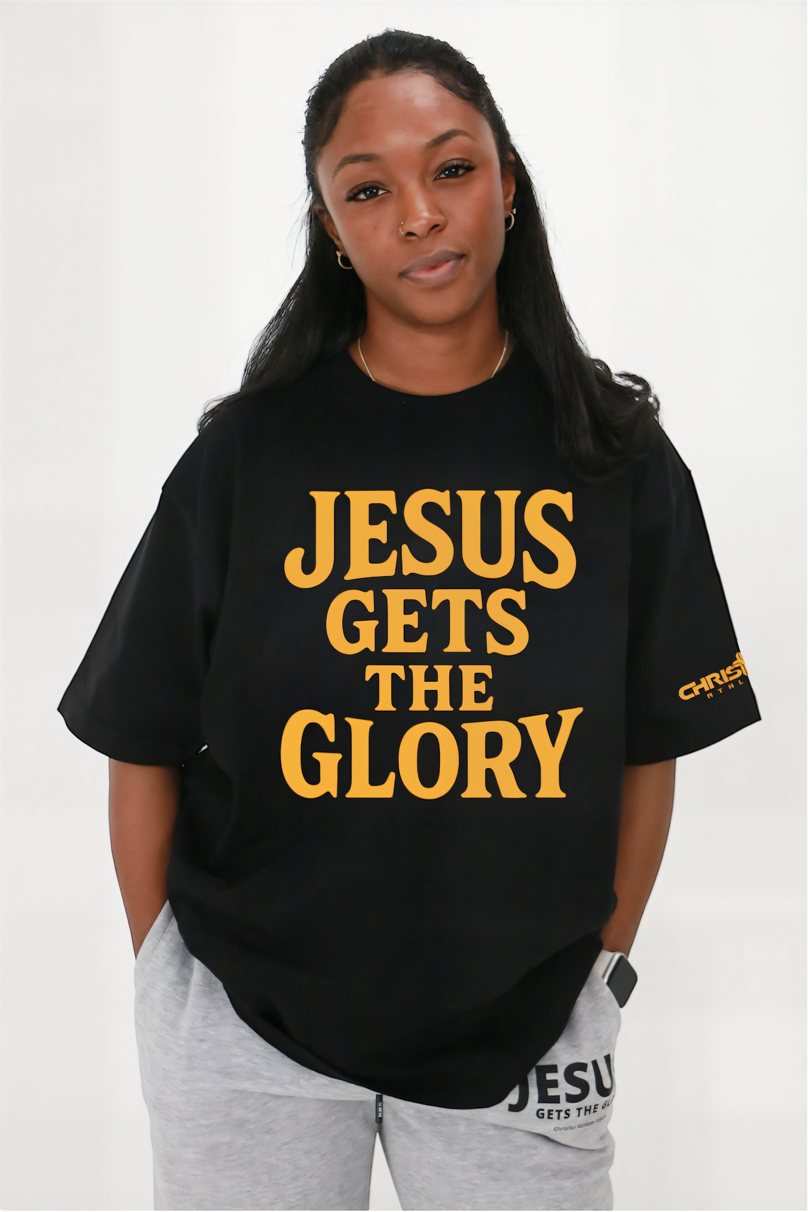 Image of Jesus Gets The Glory Tee Black (Made for the bold in Christ)